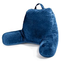 Sasttie Reading Pillow for Bed, Velvet Back Support
