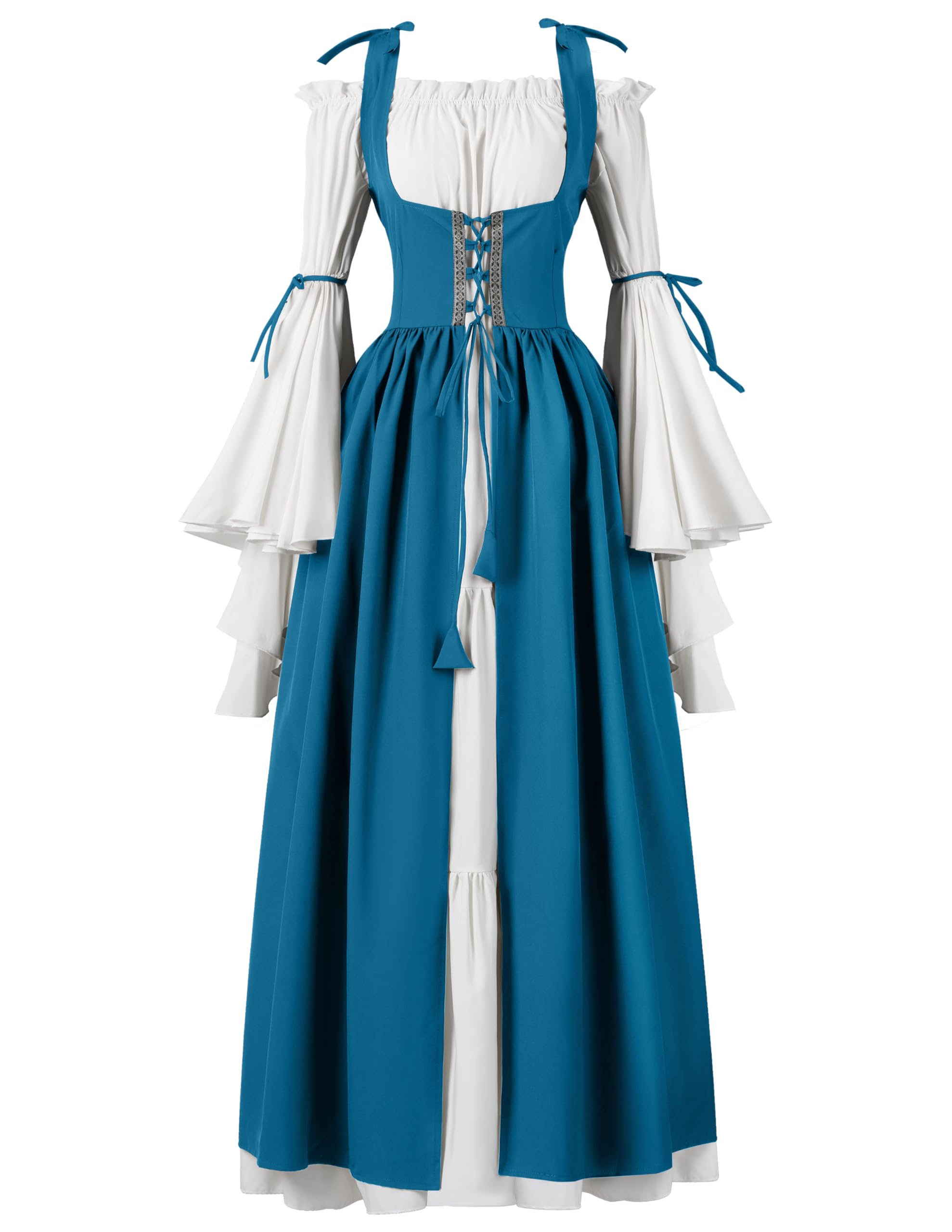 Spooktacular Creations Renaissance Costume Women, Medieval Blue Chemise ...