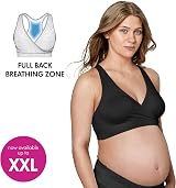 Medela Keep Cool Sleep Seamless Maternity Nursing Bra Black Full-Back Breathing view 3
