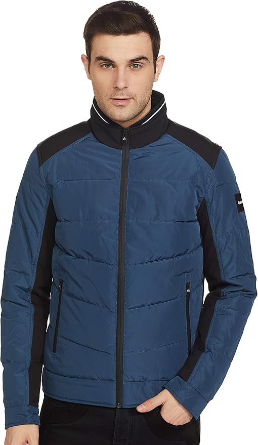 Buy Calvin Klein Men Blue Solid Jacket at Amazon.in