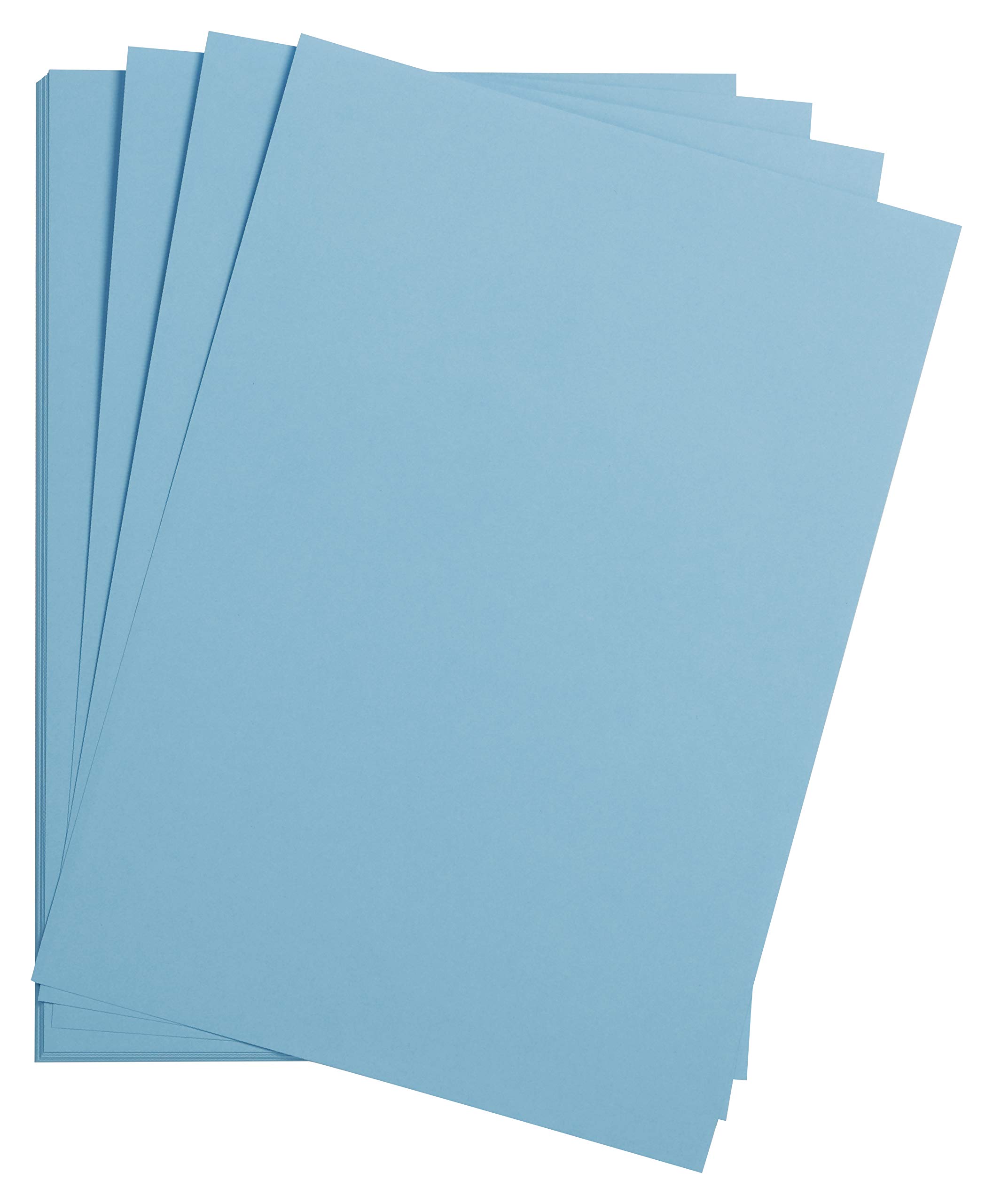Clairefontaine - Ref 975271C - Maya Smooth Coloured Drawing Card (Pack of 25 Sheets) - 185gsm - A4 (29.7 x 21cm) - Sky Blue Colour - Deep Dyed, Acid Free, pH Neutral