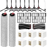 iKuKurun 23 Pack Replacement Parts Compatible with eufy E28 Omni / E25 Omni Robot Vacuum Accessories, Include 2 Roller Mops, 1 Set Main Brush, 6 Dust Bags, 4 Filters, 8 Side Brushes, 1 Cleaning Brush