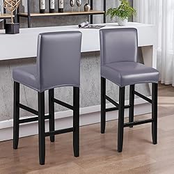 YISUN Bar Stool Covers, Stretch Waterproof PU Bar
