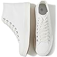 Uoidru High Top Sneakers for Women Canvas Shoes White Canvas High Tops Women Casual Shoes Lace Up Fashion Sneakers