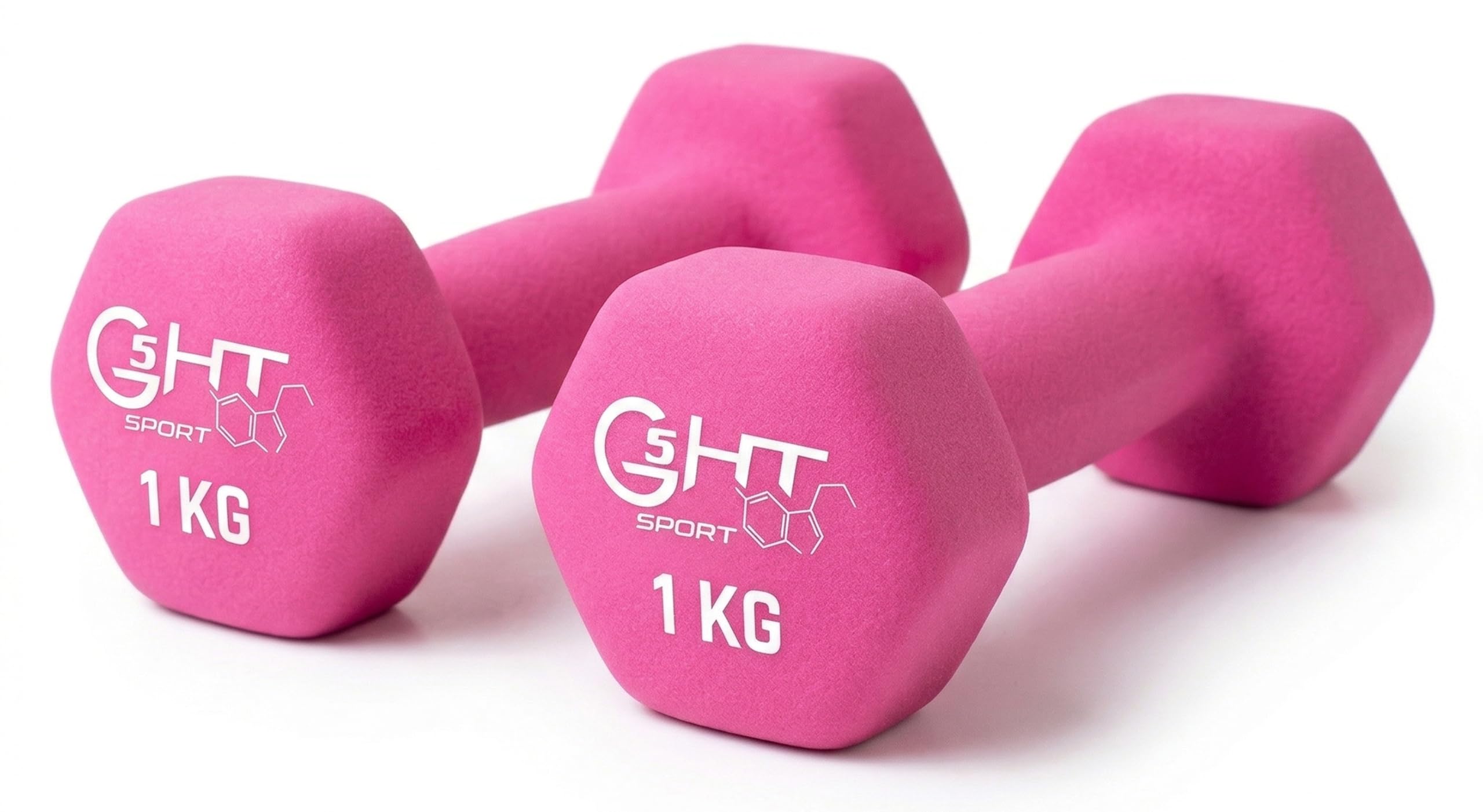 G5 HT SPORT Neoprene Dumbbells for Gym and Home Gym, Non-Slip 0.5 to 6 kg, Pair or Single (2 x 1 kg)