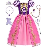 isswya Princess Dresses For Girls Princess Costume Kids Cosplay Halloween Christmas Party Outfits 3-10Y