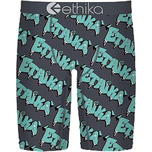 Ethika Boys Staple Boxer Brief, Drip Wave | 92% Cotton boys staple with Original Staple Fit, No Pull-Down Fit, and 4-Way Stre