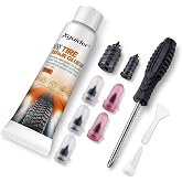 Xguider Tire Repair Kit, 10ml Repair Glue, 5 Rubber Nail Plugs | Fast Drying Adhesive, Waterproof Rubber Cement Glue, 2 Size Rubber Nail Screw Plugs for Car, Bicycle, SUV, ATV, Motorcycle