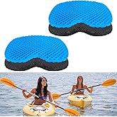 YEXEXINM 2 Pack Anti Slip Kayak Seat Cushion Thick Waterproof-Gel Breathable U Shape Seats Pad with Non-Slip Cover for Sit in Inflatable Kayak Canoe & Boat Kayak Accessories for Fishing Kayak
