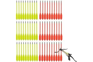 SPEED TRACK 60PCS 6.25 Inch 50-80LB Mini Archery Crossbow Bolts Set with Sharp Metal Tip, Reusable Durable Arrow Dart for Shooting Target Practice, Small Hunting Game, Outdoor Fishing