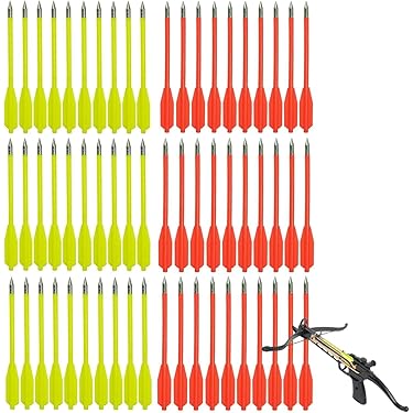 Mini Crossbow Pistol With Plastic Body And A Package Of Arrows With Metal Point Heads