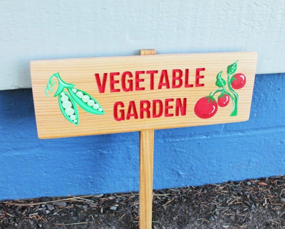 Vegetable Garden Sign, Personalized Garden Sign, Sweet Peas