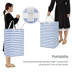WISELIFE Laundry Hamper, 75L Large Collapsible Tall