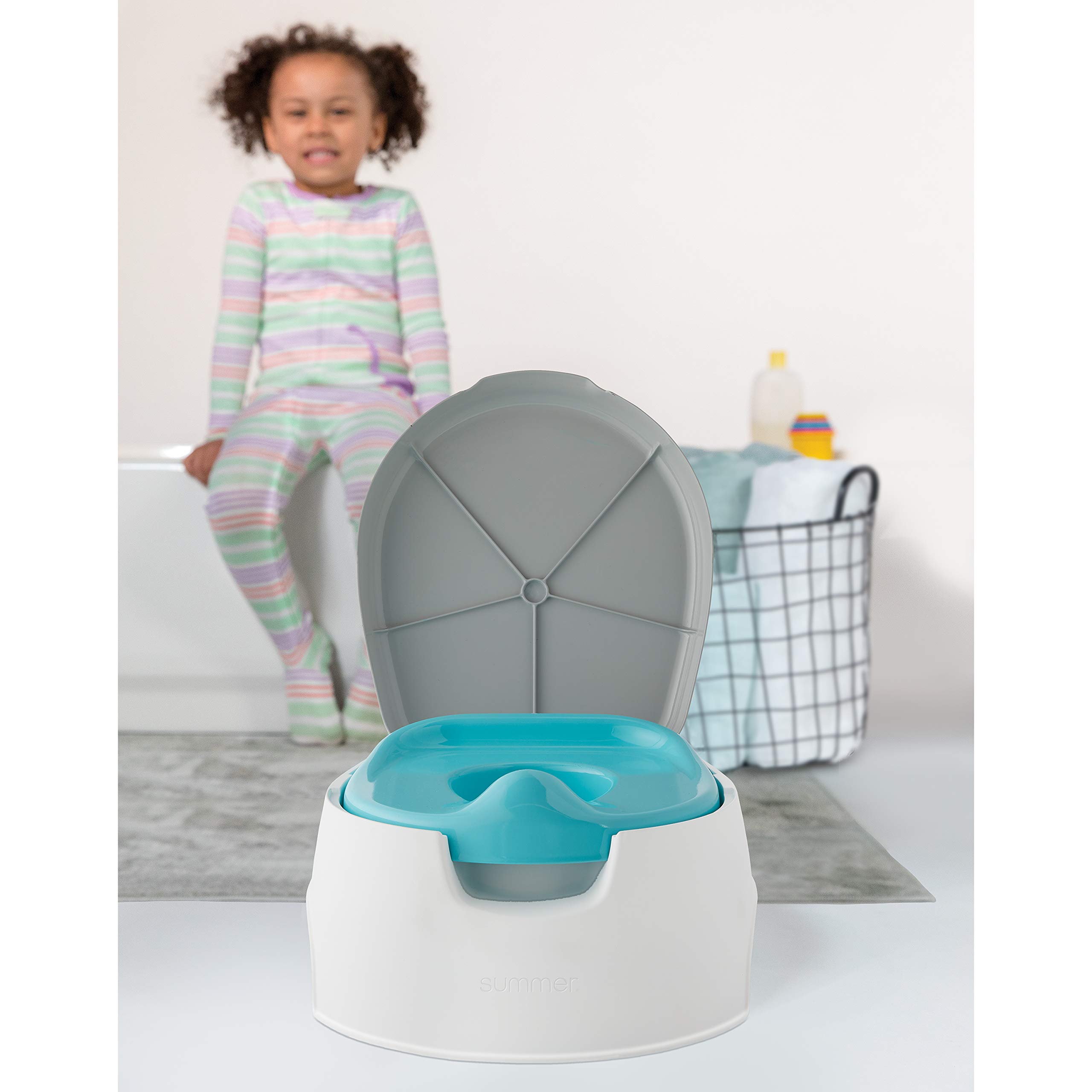 Summer Infant Step Up Seat and Stepstool for Potty Training and Beyond, Easy to Empty and Clean, Space Saving 2-in-1 Solution