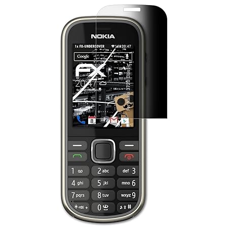 atFolix Blickschutzfilter für Nokia 3720 Classic Blickschutzfolie, 4-Wege Sichtschutz FX Schutzfolie