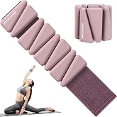BECOJADDE Ankle Weights Set of 2 (1 lb/2 lb/3 lb Each) Adjustable Wrist Weights for Women Men Wearable Arm Leg Weight for Pilates, Running, Walking, Workout, Yoga