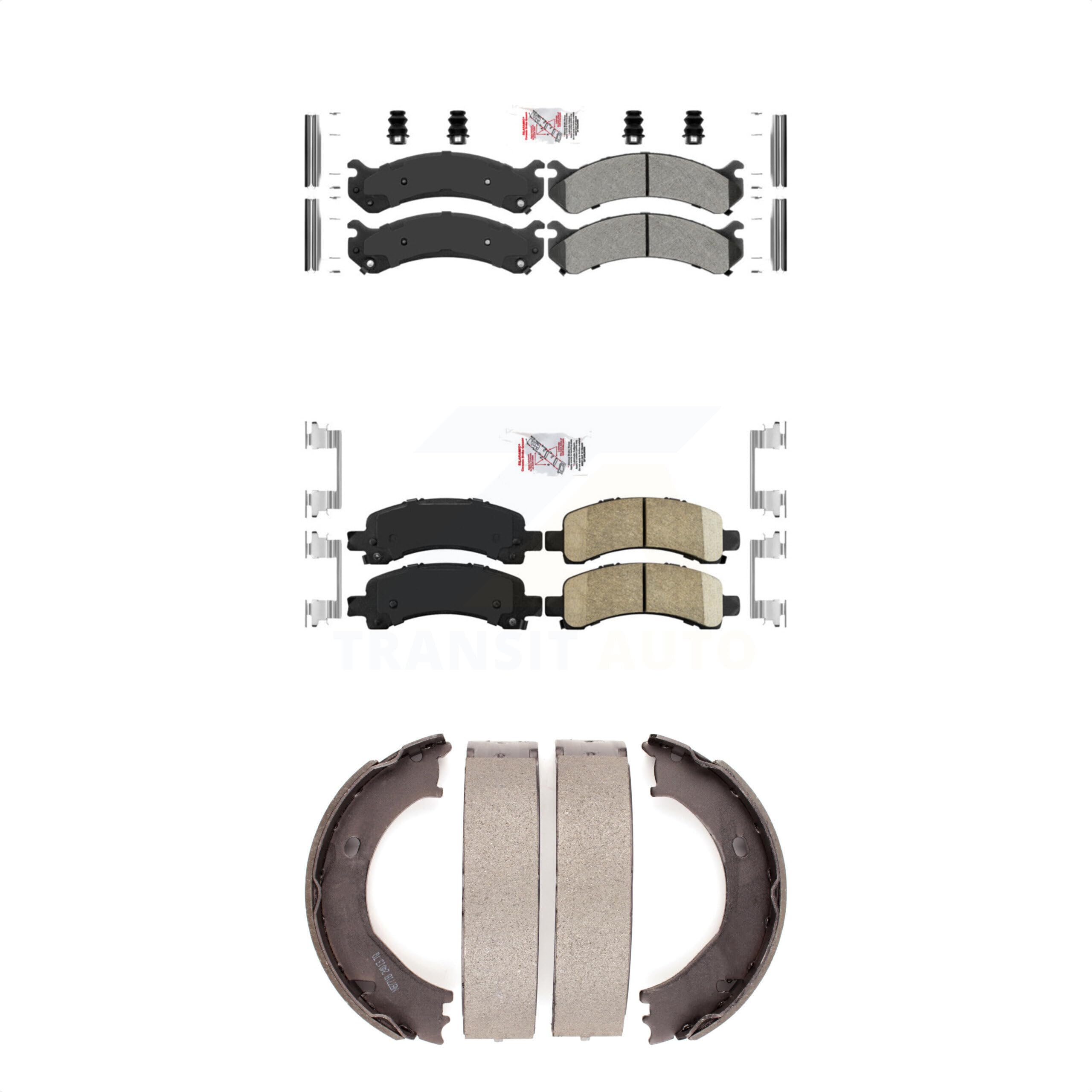 Transit Auto Front Semi-Metallic Rear Ceramic Disc