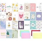 24 Pack Thinking of You Cards Assortment with Self-adhesive Envelopes, 4"x6" Boxed Prefilled Greeting Note Cards to Friends, Relatives or Loved One