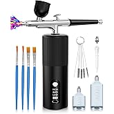 Airbrush Kit with Compressor - Airbrush for Nails,48PSI Screen Display Air Brush,Rechargeable Wireless Airbrush Gun Machine for Nail Art, Makeup, Painting, Cake Decor