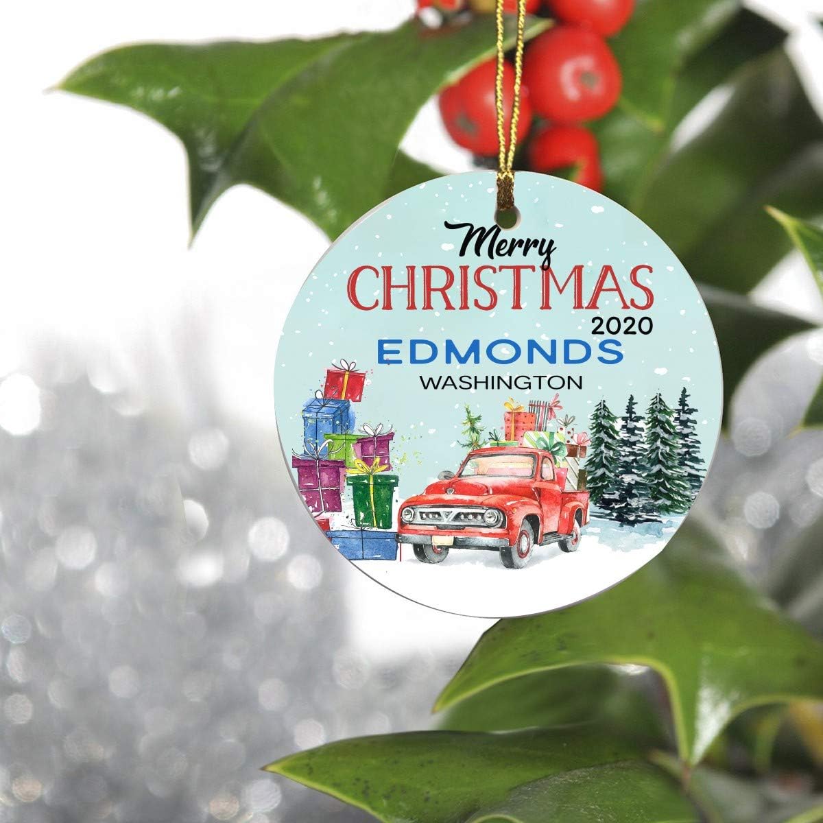 Personalized Christmas Ornament Truck Christmas Tree Christmas Truck Truck Christmas Ornament Personalized Ornament For Kids Keepsake Ornaments Home Living Delage Com Br