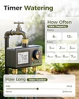 Diivoo Sprinkler Timer 3 Zone Hose Timer with Brass Inlets 3 Outlets view 2