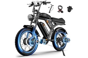 BESINTU MOVCAN V30 Series Electric Bike for Adults 3000W/1500W/1000W Motor 20" Fat Tire Ebike,37.5MPH/32MPH/28MPH 120/70 Miles,48V 40Ah/31.2/15.6 AH Battery Hydraulic Disc Brake Electric Motorcycle Bike