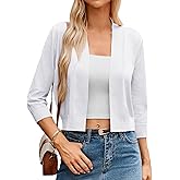 GRACE KARIN Women Cardigan Sweaters Lightweight Knit Cropped Cardigans Trendy 3/4 Sleeve Shrug Bolero S-3XL