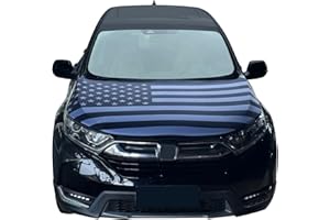 Tobethay American Car Hood Cover - 59x51 in Car Hood Cover Flag Bonnet Banner with 2 Adjustable Triangular Fasteners, Universal Fit for Trucks, SUV