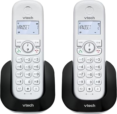VTech CS1501 DECT Cordless Phone 2 Handsets Call Block White