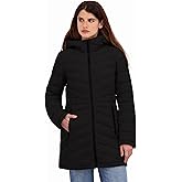 HFX Women's Mid-weight Puffer Jacket – Water-resistant, 4-way Stretch Fabric Insulated Coat