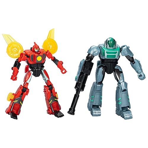 Transformers EarthSpark Cyber-Combiner, Figurines Terran Twitch et Robby Malto, Jouets pour Enfants 6 Ans et Plus, Figurines d'Action Transformables, pour Garçons et Filles