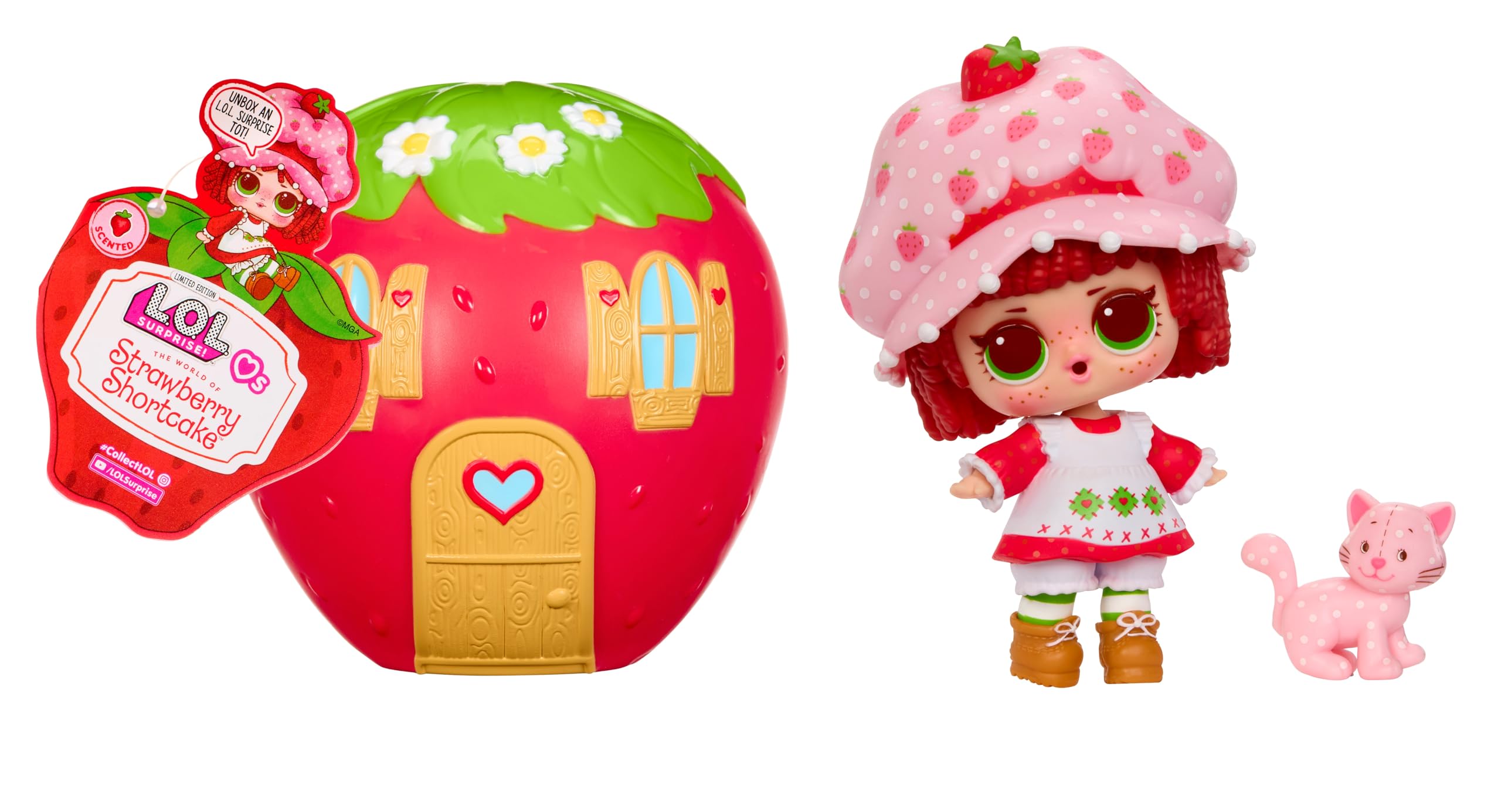 Photo 1 of ***MISSING FIGURES -SELLING AS IS *** LOL Surprise Loves The World of Strawberry Shortcake Tots with Scented Dolls, Pets, and Transforming Strawberry House Playset – Gift for Kids Ages 4+