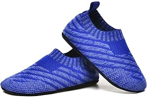 SLEVEL Comfort Toddler Slippers Lightweight Little Kids Indoor Non Slip Grip Around The House Home Shoes for Boys Girls