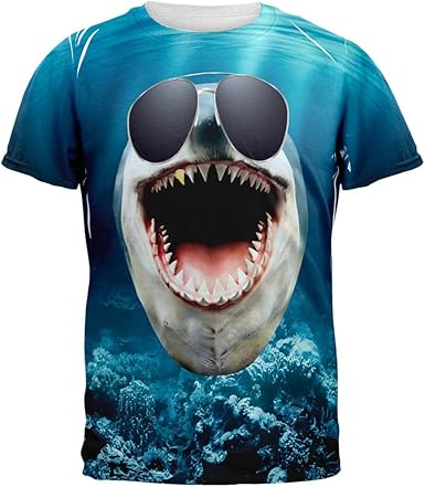 shark wearing sunglasses