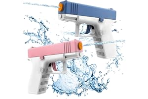 Cool Small Manual Water Guns 2 Pack - Super Squirt Water Pistol Toys for Kids&Aldult, Summer Outdoor Beach Pool Play, No Batt