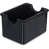 Carlisle FoodService Products Sugar Caddy for Kitchens, Plastic, 20 Packets, Black, Small