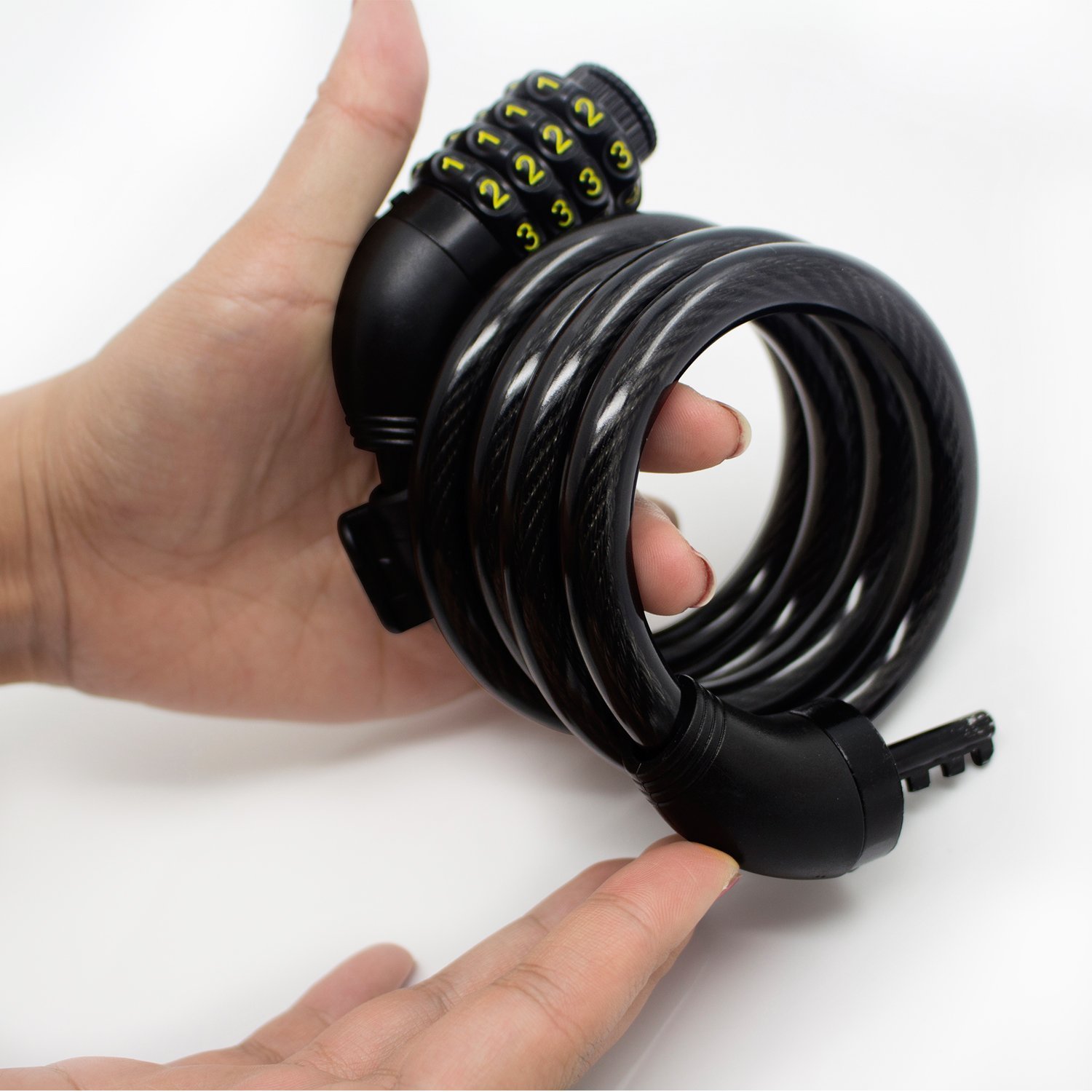 ROADWI Cable Candado de Combinación ,1.2m  Cerradura de Combinacin de 4 Dgitos,Flexible Citadel de Cierre Automatico Candado de Bicicleta,Para Bicicletas, Esqus y Carritos