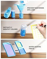 ARTDOT 5D Diamond Art Storage Boxes 30 Slots 71pc Accessories Kit Blue view 3