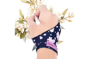 SPASEEBA Artist Drawing Glove Two-Finger Animal Print Art Glove for Drawing Tablet Comfortable for Right and Left Hand,Black&