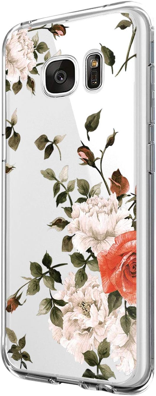 Case for Galaxy S6 Edge Plus Case, Floral Printed Flower Clear Slim TPU Bumper Protective Cover for Galaxy S6 Edge Plus