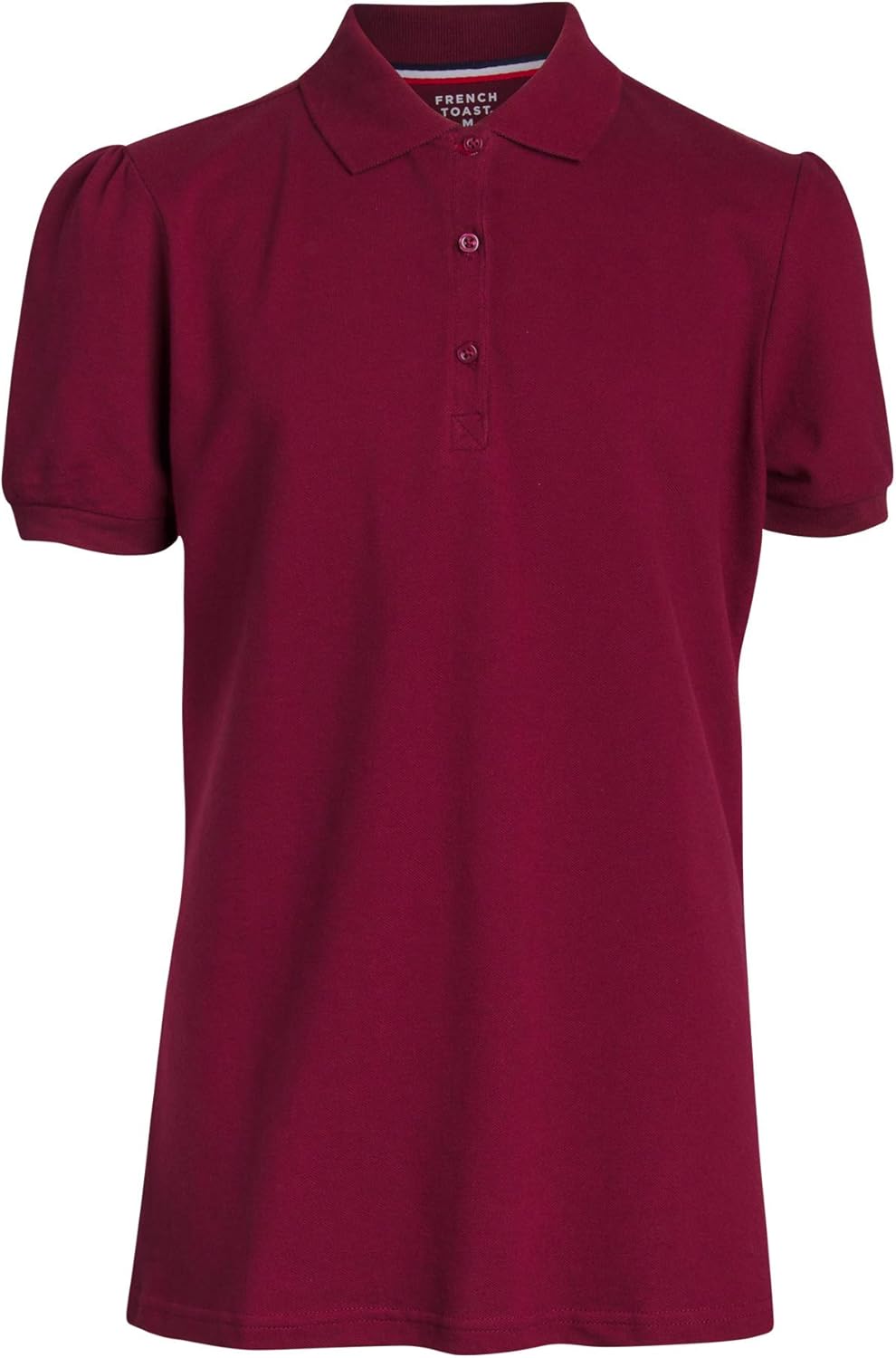 French Toast Junior Girls' Piqué Weave Short Sleeve Stretch Polo Shirts (2 Pack), Burgundy, Size Small' at  Women’s Clothing store