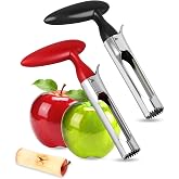 304 Stainless Steel Apple Corer Remover Tool with Serrated Blades | Sharp Serrated Blades Labor-Saving Fruit Corer, Rust Resistant 304 Stainless Steel, Ergonomic Non-Slip Grip