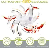 Sinnsally Manual Food Chopper Pull String 900ML Stainless Blade view 4