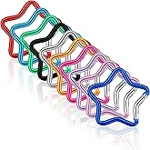 HJZHII 10PCS Star Carabiner, Multicolor Aluminum Carabiner Clip Cute Spring Snap Hook Heavy Star Shaped Climbing Buckle for Outdoor Traveling Camping Fishing Hiking Keychain Backpack