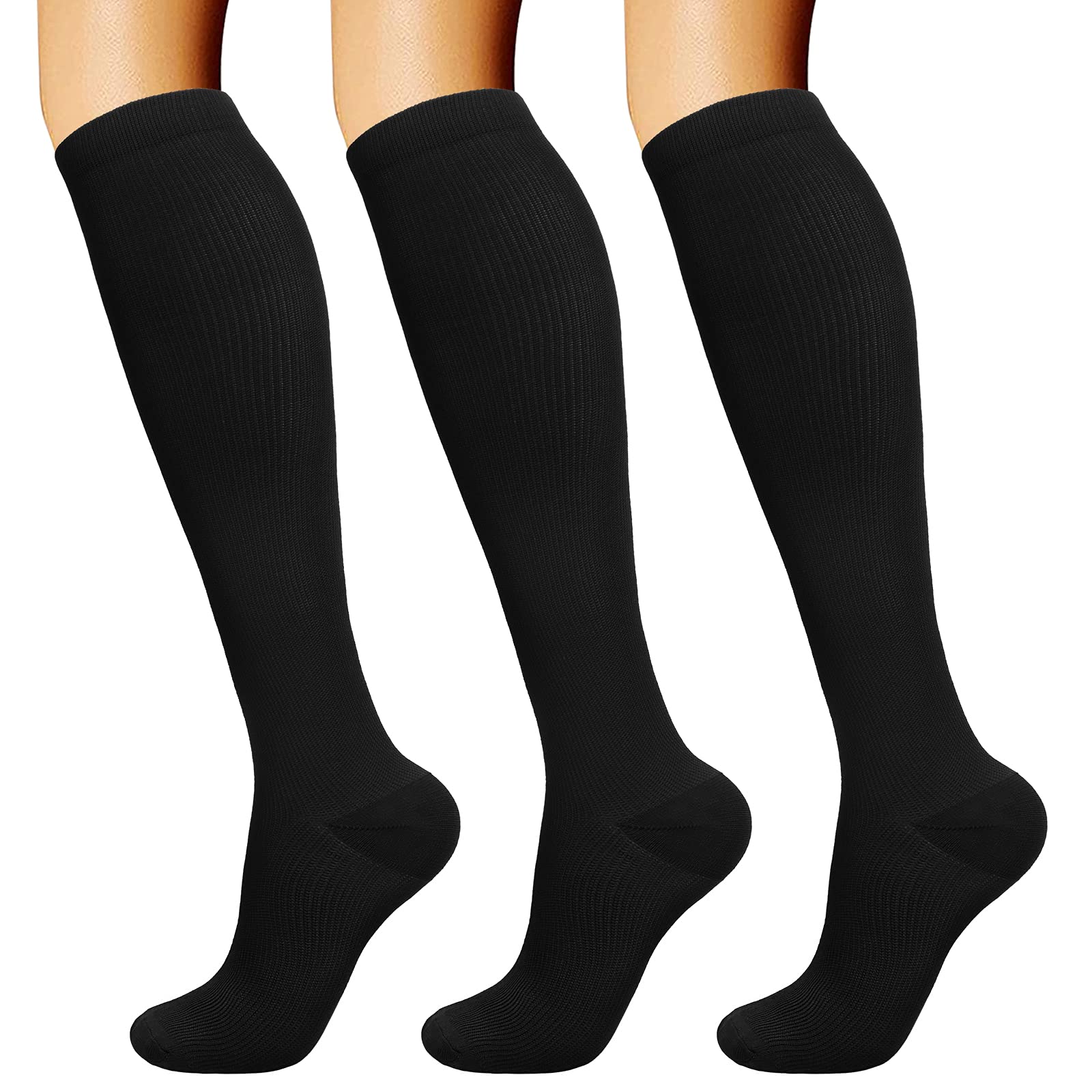 DRESHOW Compression Socks For Men & Women Best Support for Athletic Running Flight Travel Cycling