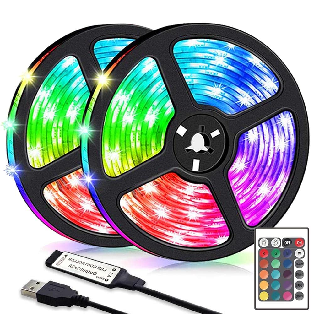 Brightex, led Strip Lights RGB Changing Colour for Kitchen Decorations bedrooms Bathroom TV Home Indoor Lighting backlights Lighting with USB and Remote (20m)