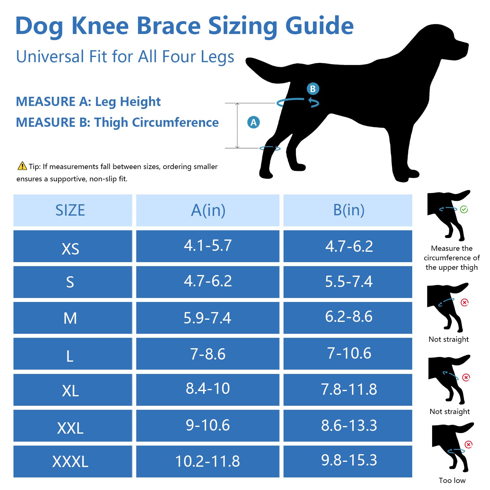Condition photo showing As Is for nylvian dog knee brace for torn acl hind leg - adjustable stabilizing support for ccl injury, luxati