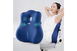 seeknow Lumbar Support for Chair Back Support for Couch Lumbar for Car Office Chair Back Cushion for Lower Back Pain Memory Foam Back Rest for Desk Chair, Recliner, Car Seats