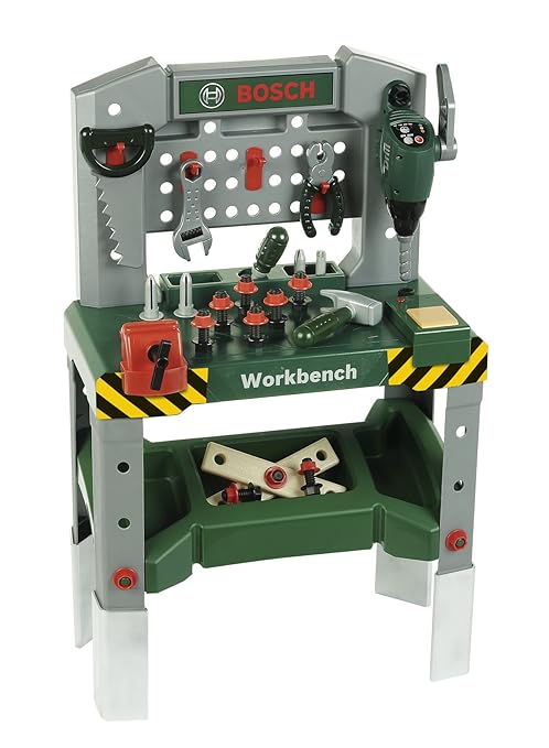 Theo Klein 8637 - Bosch Werkbank mit sound, adjustable height