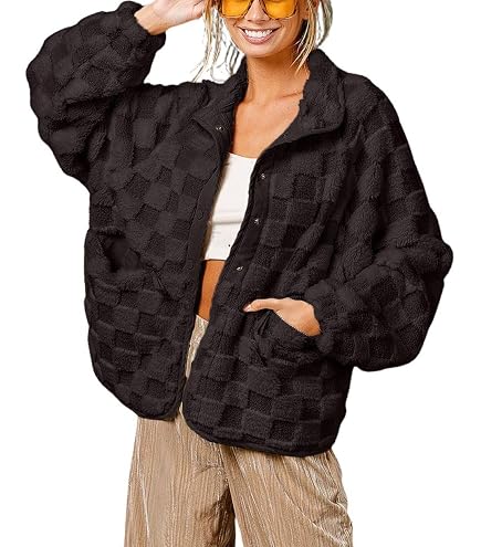 The Aperture]Unisex Flower Fleece Casual Jacket [Brown 